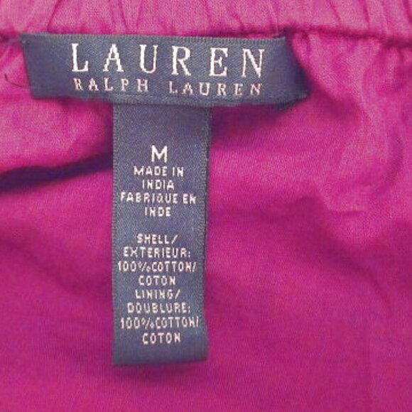 Lauren Ralph Lauren PATCHWORK Maxi Size M SKIRT Rainbow TIERED Flowy COTTON Boho - Picture 5 of 9